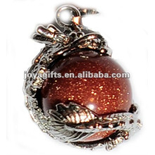 Dragon Ball Pendant with 15MM Goldstone Spheres